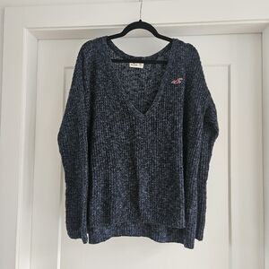 Hollister Navy V-Neck Sweater